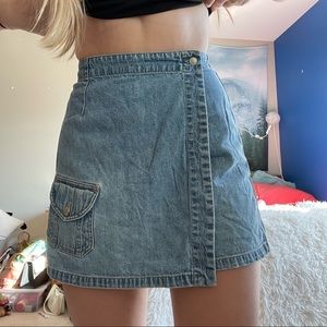 vintage denim skort
